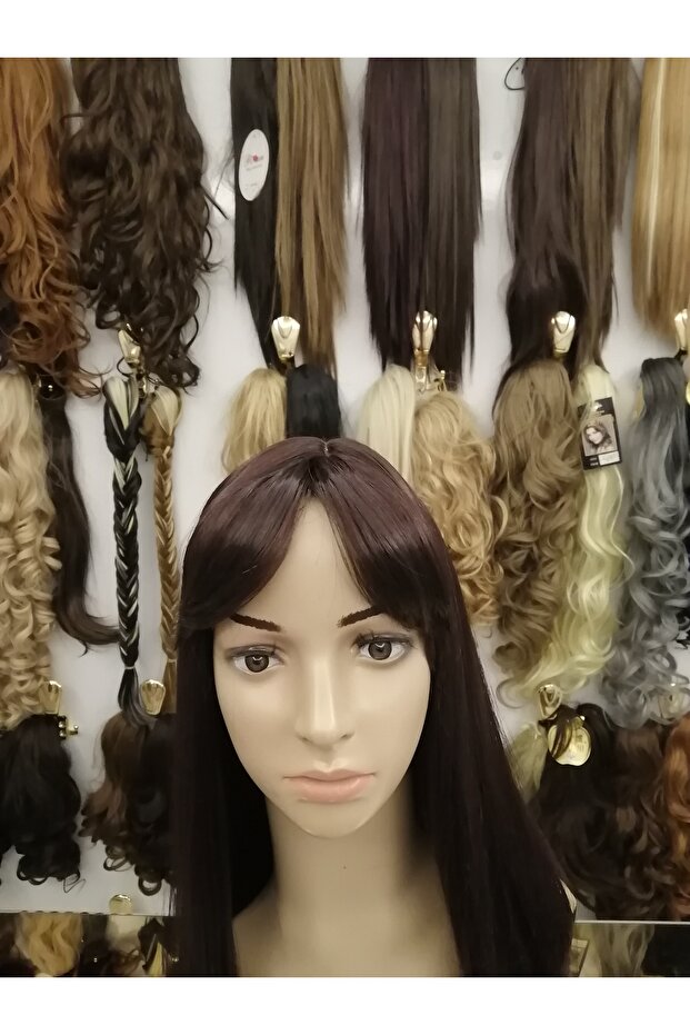 Düz 70 cm peruk - 5