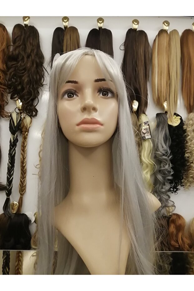 Düz 70 cm peruk - 7