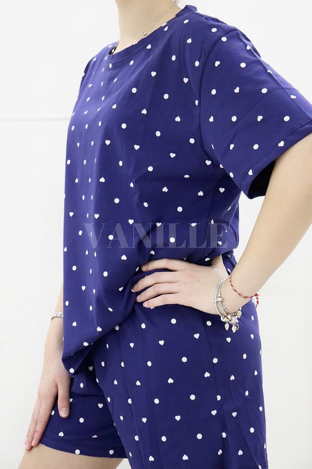 Kadın Alt Üst Şortlu Takım Pijama - 7