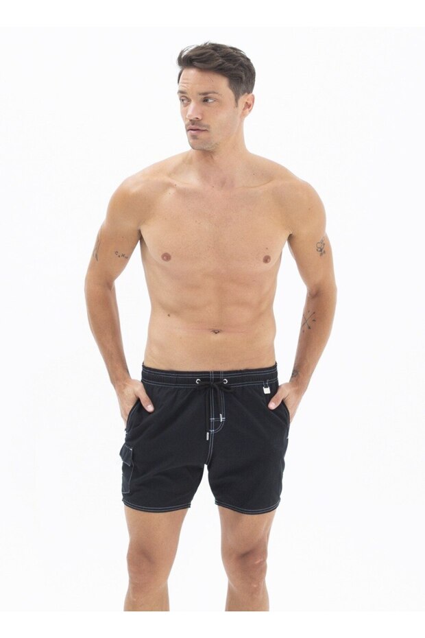 Erkek Deniz Şortu 8367 - Siyah - 1