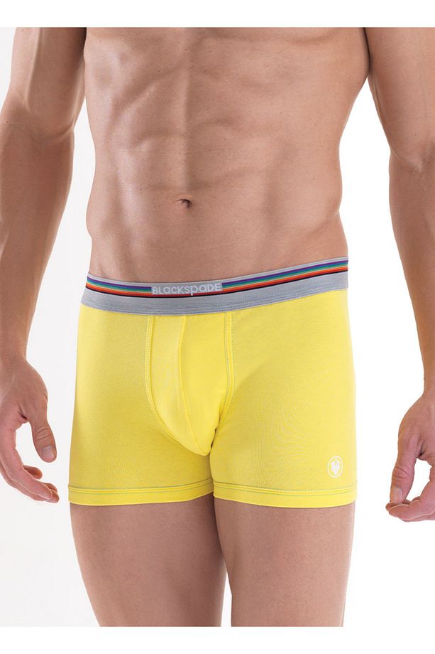 Erkek Pamuk Elastan Boxer Colours 9550 - Sarı - 1
