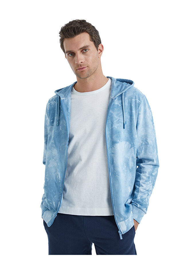 Erkek Sweatshirt 40504 - Mavi - 1