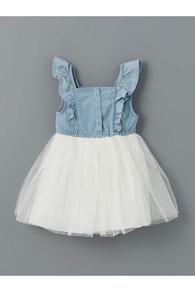 LCW ECO Kare Yaka Tütü Kız Bebek Elbise - 2