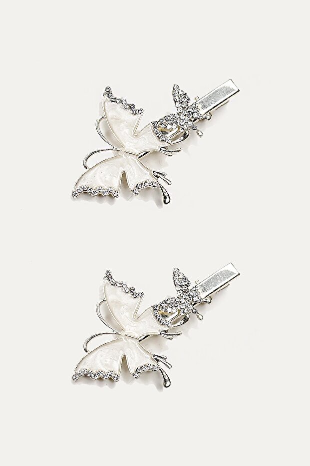 Pearl and Stone Butterfly Collet Buckle 2-Pack