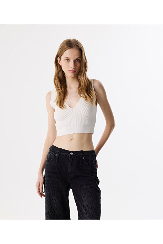 V YAKA CROP TRİKO - 1