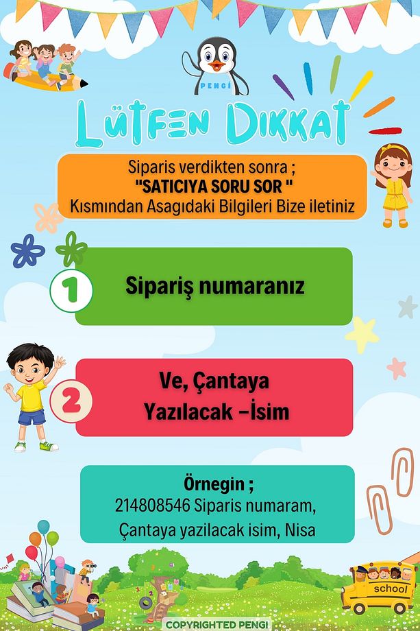 [ İSTEDİĞİNİZ İSMİ YAZIYORUZ ] Minik Çiçekler 0-8 Yaş Çocuk Sırt Çantası, Anaokulu-kreş Çantası - 3