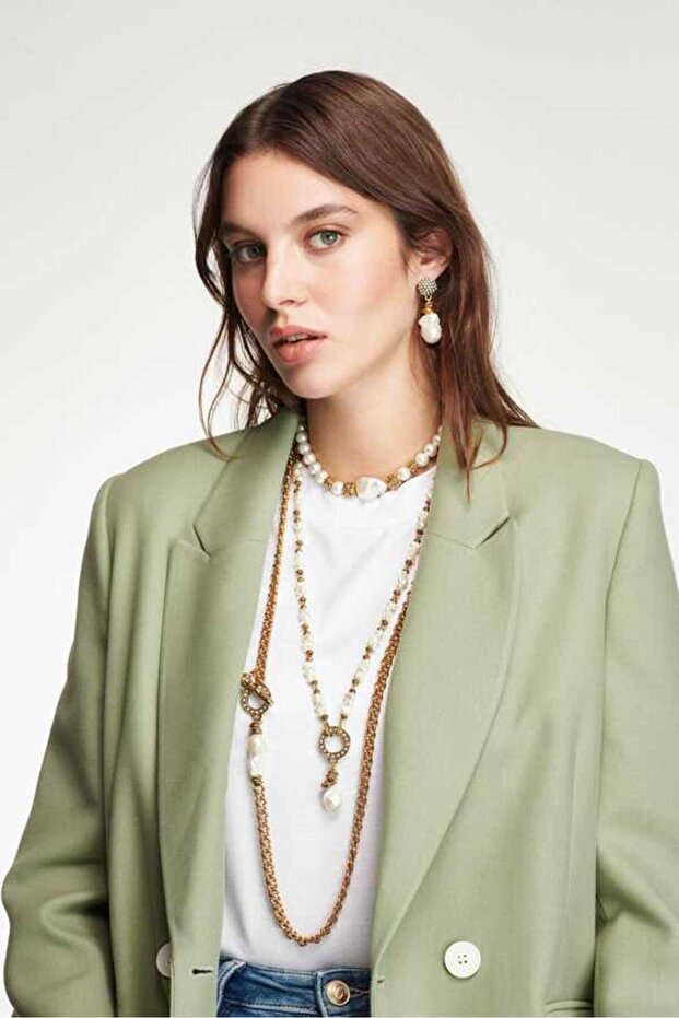 Ethic Barok Charm Inci Kolye - 2