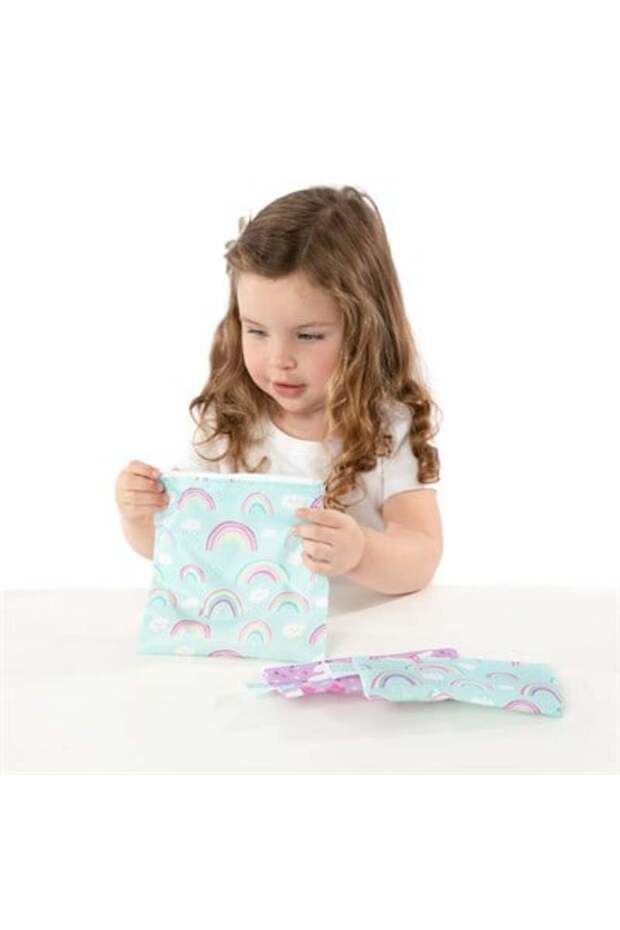 حقيبة وجبات خفيفة كبيرة - قوس قزح - 4
