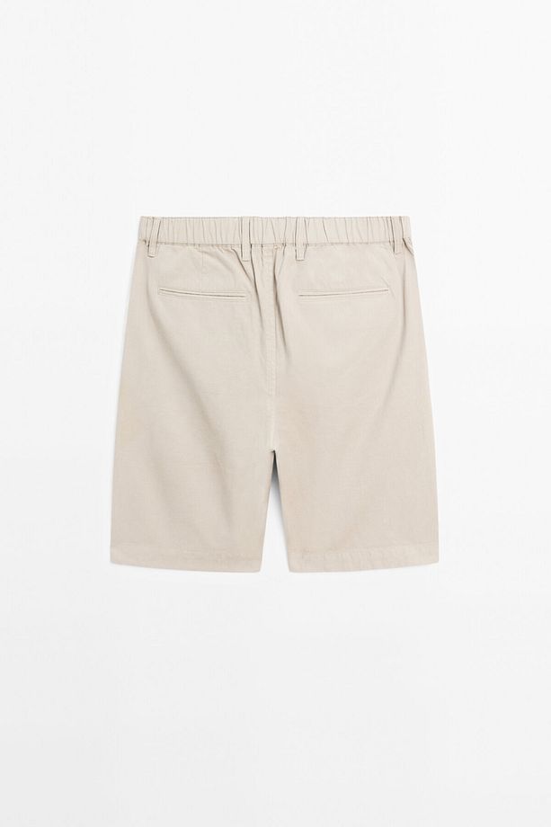 Pamuklu keten yarı jogger bermuda şort - 8