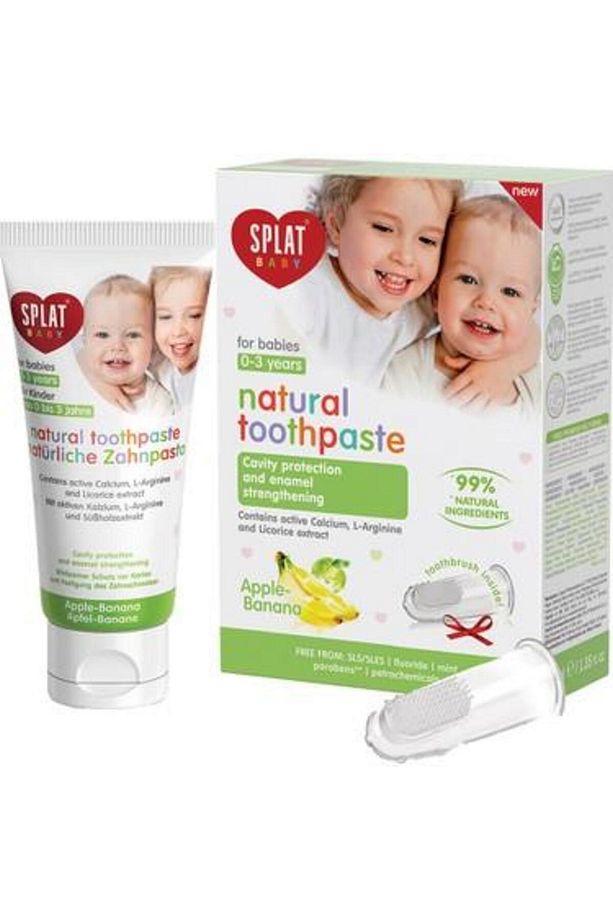 Baby Elma & Muz 0-3 Yaş Diş Macunu 40 ml Diş Fırçası - 1