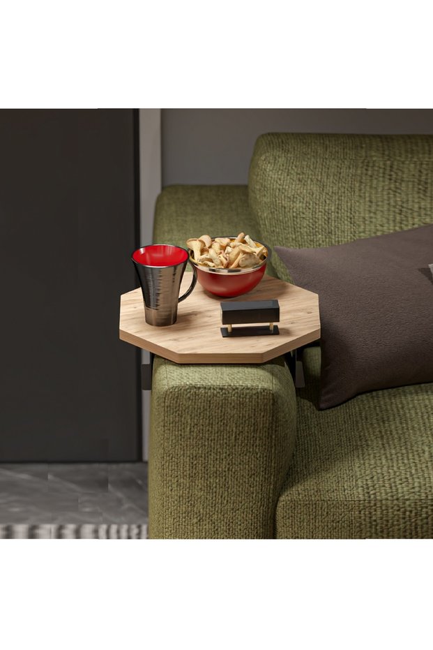 Side table, Verla Homs, walnut, adjustable, 25052