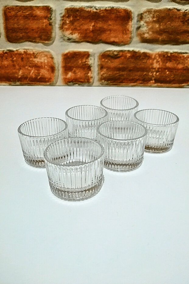 Mini Glass Honey Jar - Saucer Bowl - Joker Bowl 6 Pieces -4.5 cm
