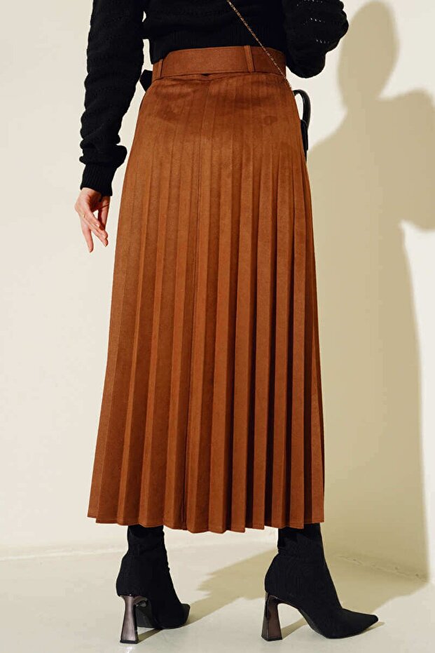 Piliseli Süet Etek - 3