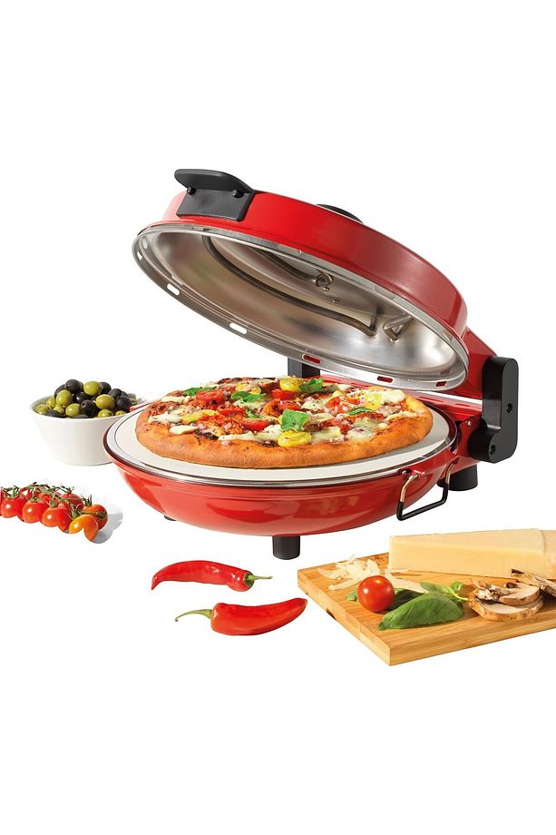 12'' Taş Tabanlı Elektrikli Pizza Fırını, 1200W, 5 Isı Ayarı, 380°C - 1