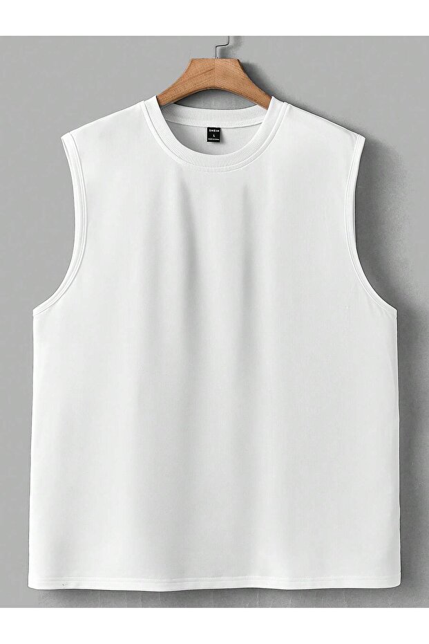Printed Sleeveless Tshirt Men's Zero Sleeve Clothing Sportswear Oversized T-Shirt