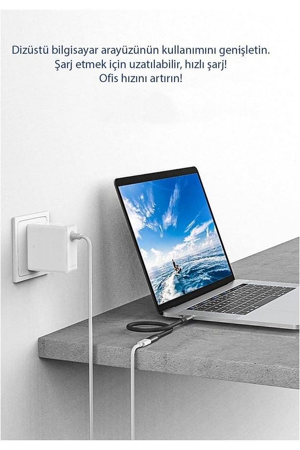Fc-k09 Type-c Usb-c Male Erkek To Type-c Dişi Female Uzatma Şarj Data Kablosu-0.5m - 4