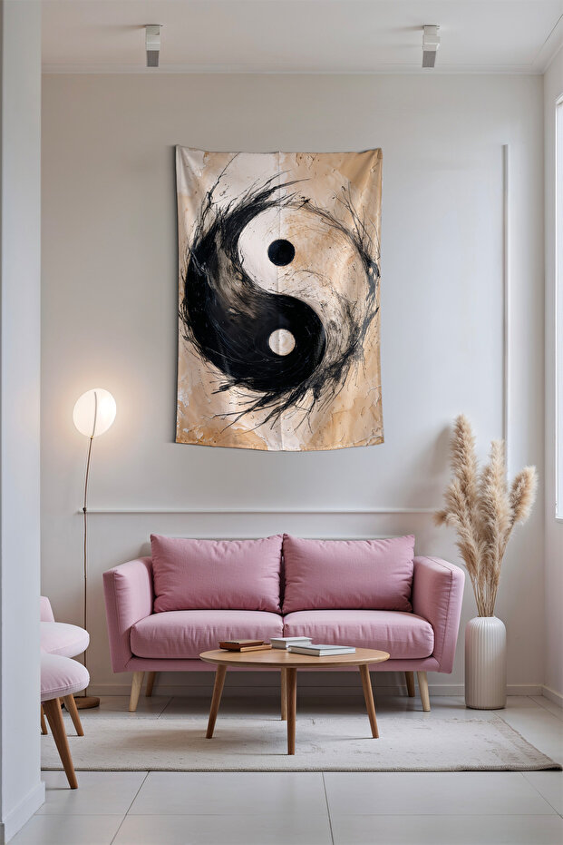 Ying-Yang Duvar Halısı Duvar Örtüsü - 1