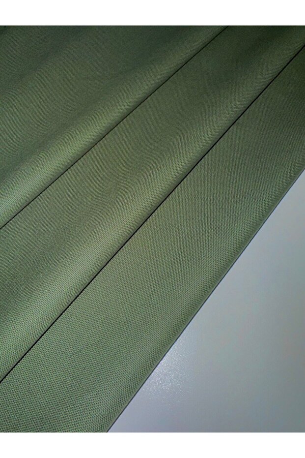 Niks Home Duck Bezi | Keten Punch Kumaşı | Kırlent - Masa Örtüsü - Runner | Haki (50X140 CM)