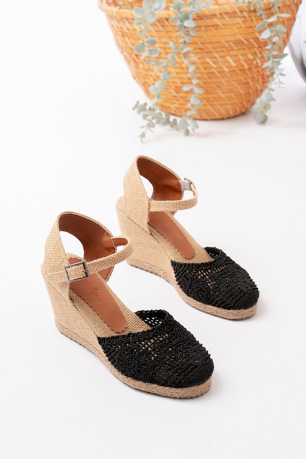 ZR HASIR DETAYLI DOLGU TOPUK ESPADRİL SANDALET - 4