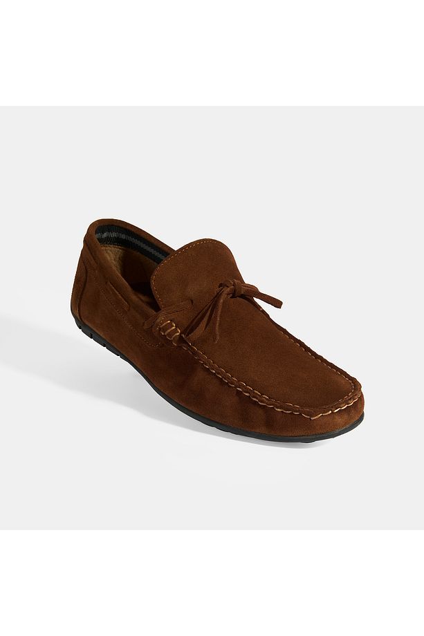 Calandra Taba Erkek Bağcık Detaylı Slip-On Süet Loafer - 5