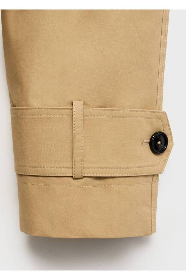 Düğmeli Pamuklu Parka - 6