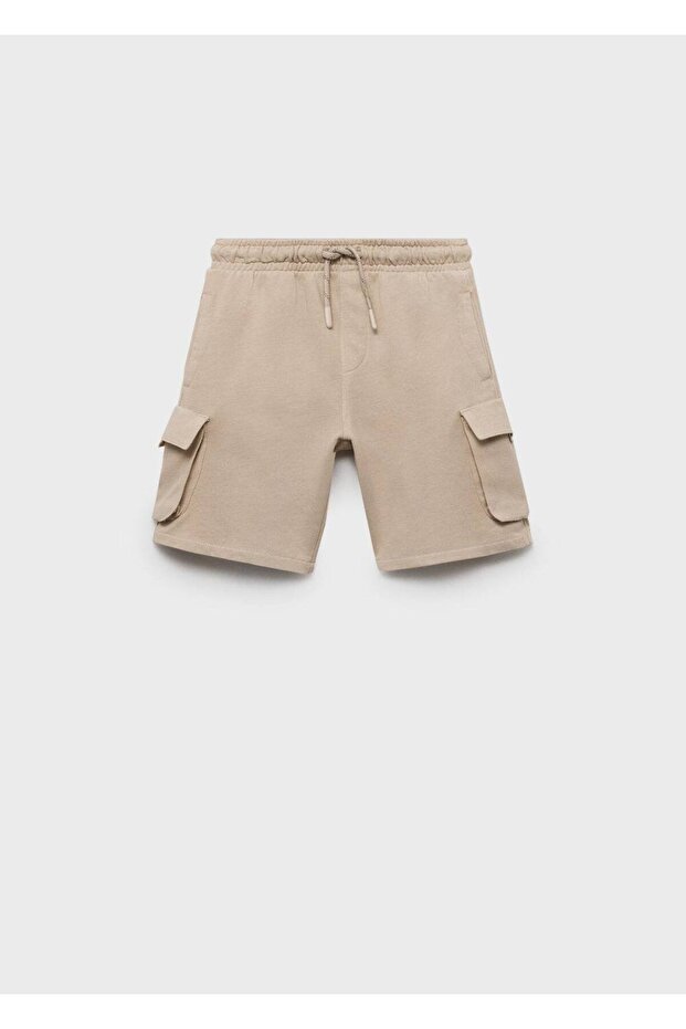 İp detaylı kargo bermuda şort - 1