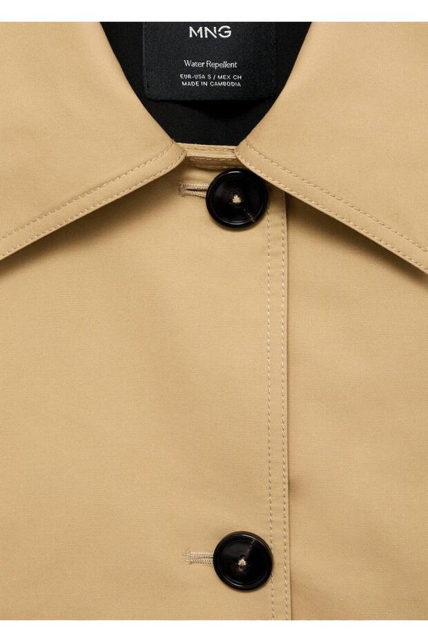 Düğmeli Pamuklu Parka - 7