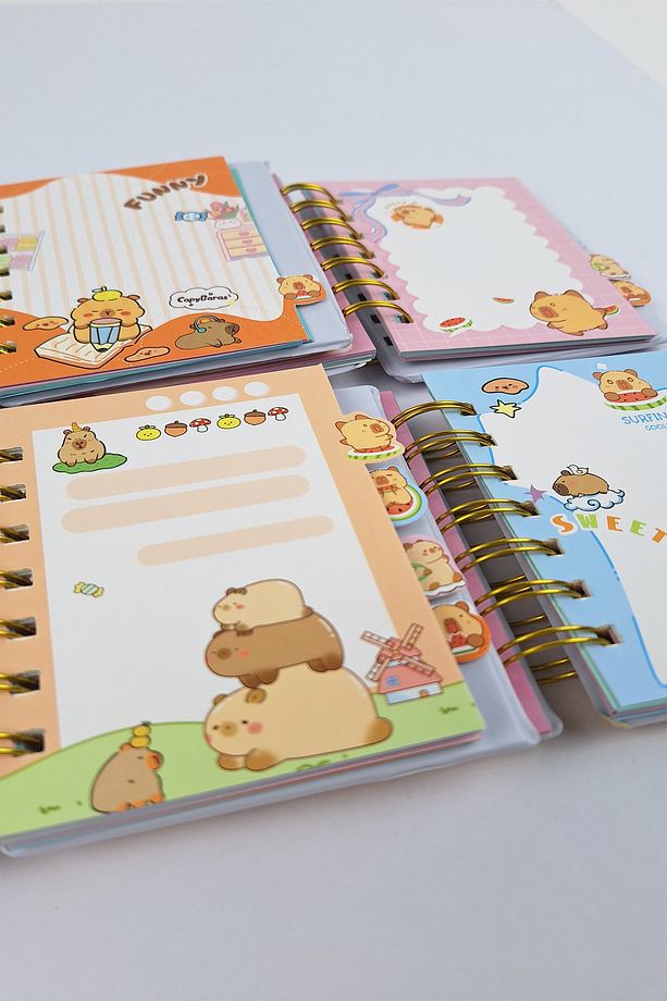 Capybara Karakter Puf Not Defteri - 1 Adet - 3