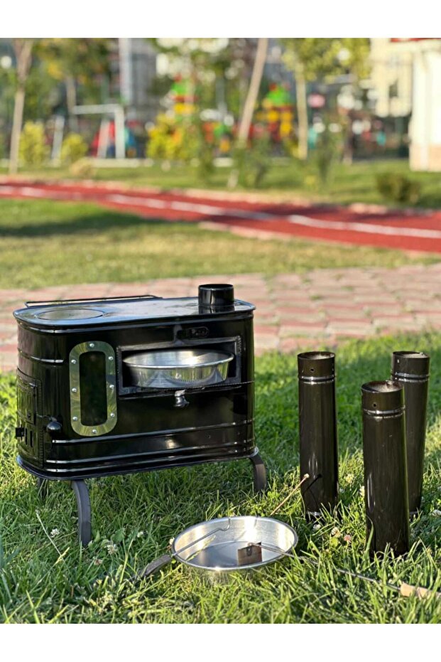 gencocamping kuzineli camlı kamp sobası - 3