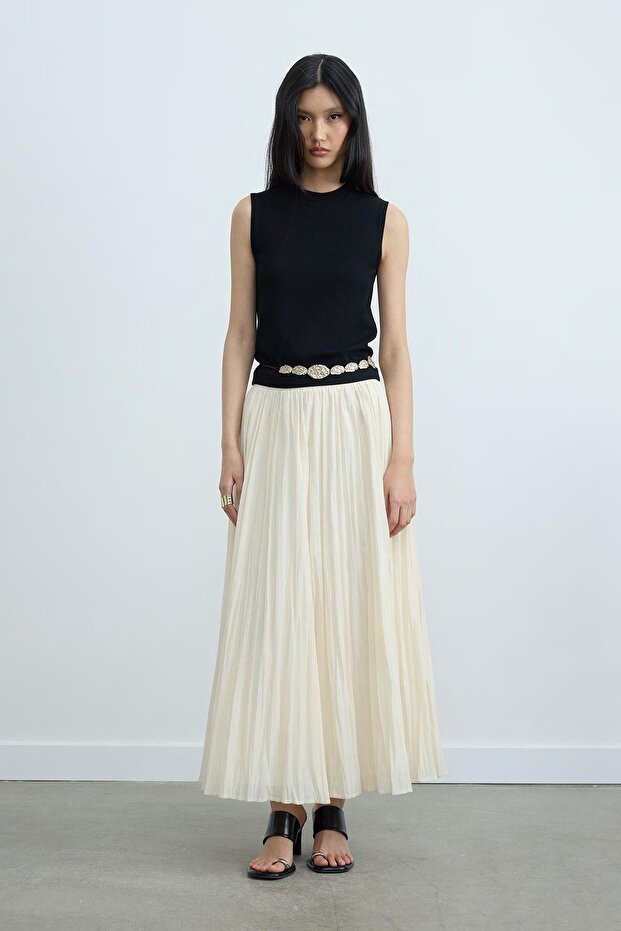 Siyah Lea Triko Bluz - 4