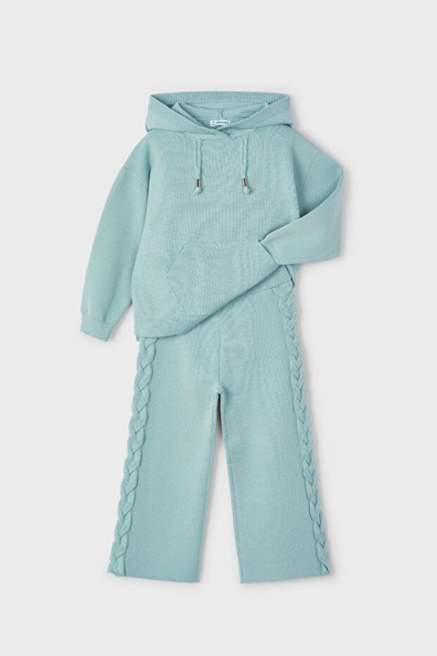 Light Blue Girl's Knitwear Set