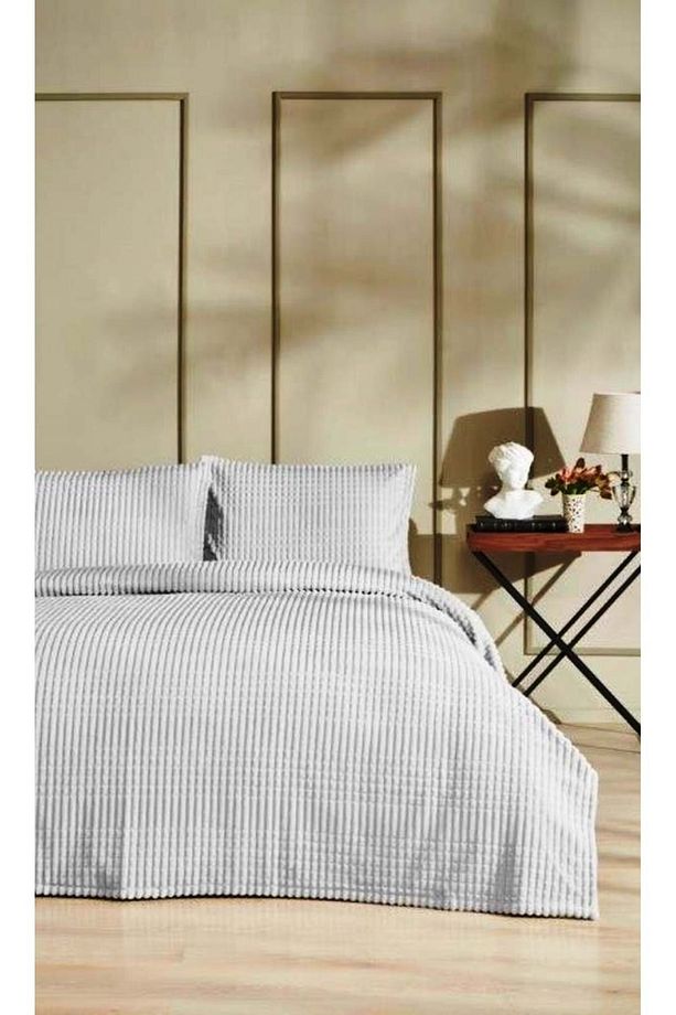 Modern Line Tek Kişilik Battaniye Seti (150X220)-gri - 1