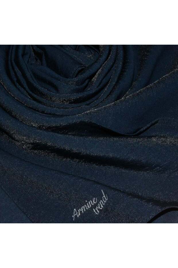 Trend Hayal Cotton Scarf - Atehyl-3493 - Dark Navy Blue