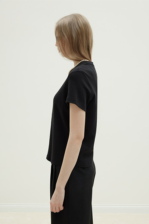 Siyah Comfy Basic Tişört - 5