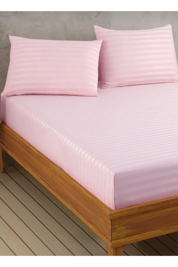 Satin Cotton Elastic Sheet with Pillowcase