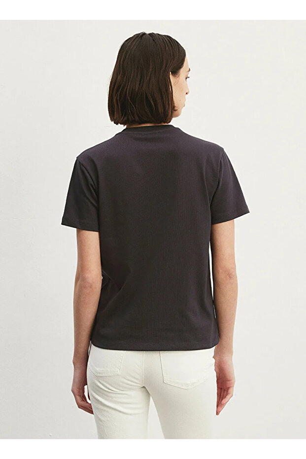 basic antrasit kadın t-shirt - 3