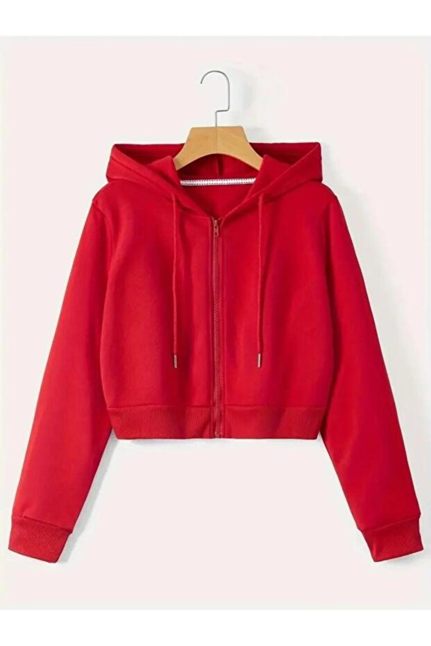 Red Zipper 3 Thread Crop - 1