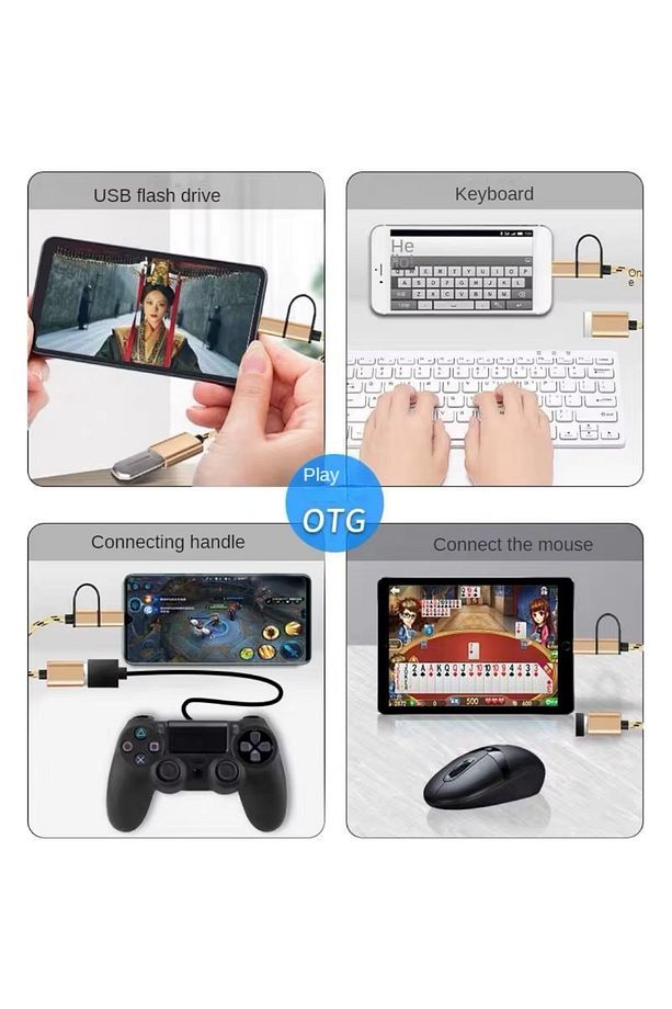 Usb 3.0 Otg To Type C Micro Usb Data Şarj Çevirici Dönüştürücü Adaptör Android Ve Macbook Uyumlu - 3