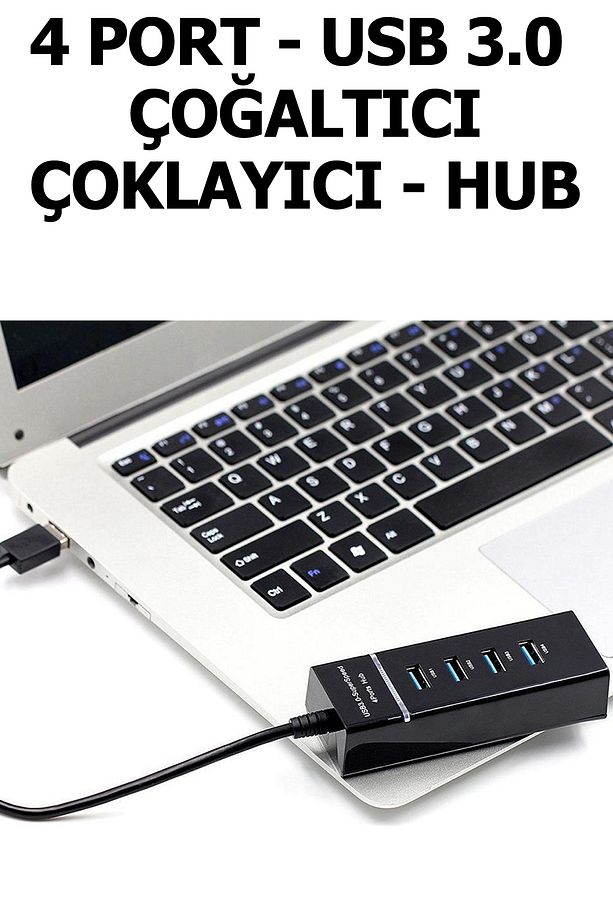 Usb Çoklayıcı Çoğaltıcı Usb 3.0 4 Portlu Çoklayıcı Usb Hub, Switch 30cm Kablolu Usb 3.0 - 5gbit/sn - 6