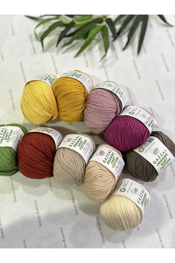 Organic Baby Cotton Yeni Renkler 10 Adet Örgü İpi Seti - 3