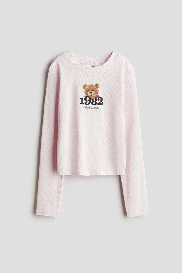 بلوزة من القطن المضلع - 1