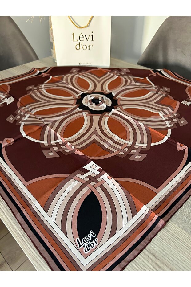 Twill İpek Eşarp Kiremit - 3