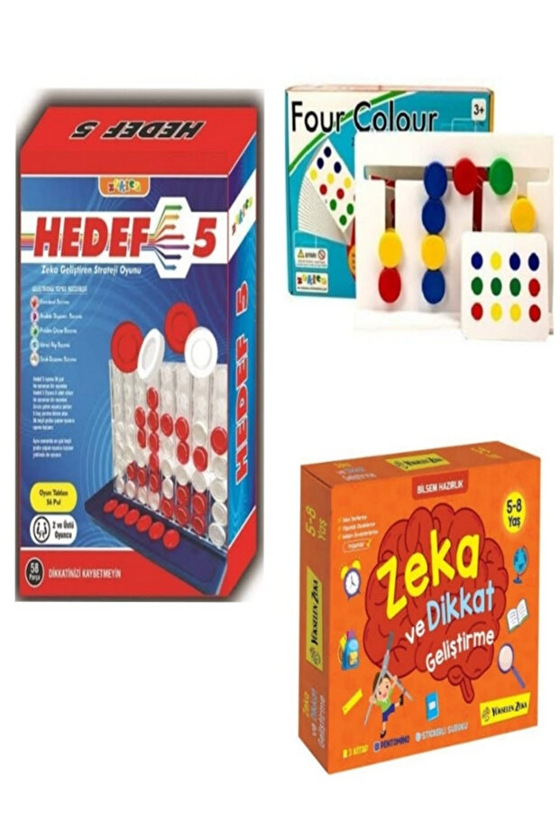 Hedef 5 - Four Colour - Yükselen Zeka 5-8 Zeka ve Dikkat Geliştirme Seti - 1