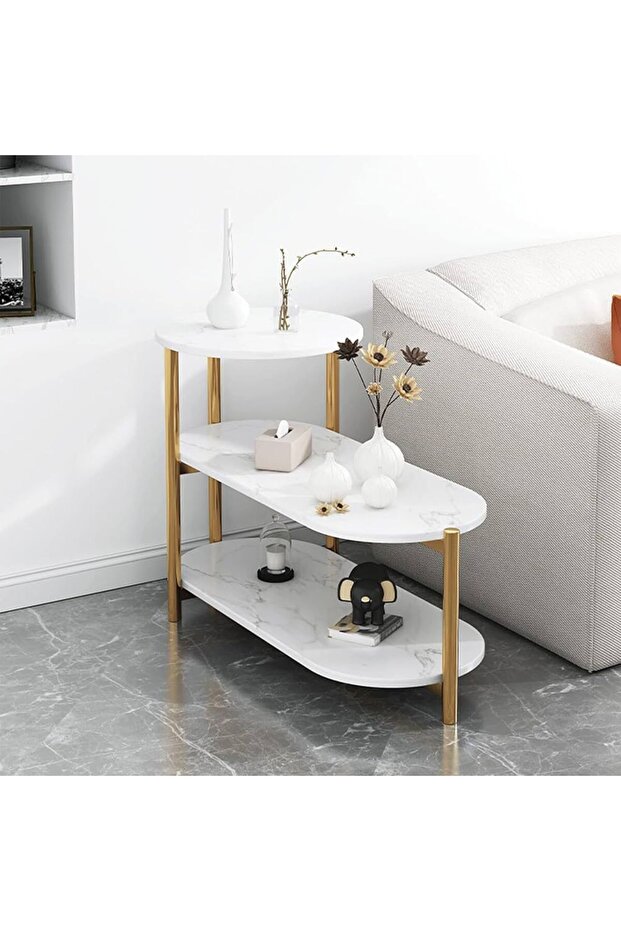 طاولة زاوية متعددة الطبقات للاريكة - 1