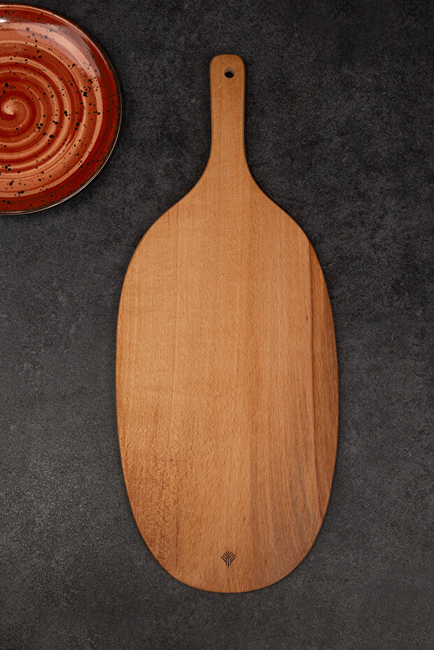 Handmade One Piece Beech Wood Pizza Board& Pizza Shovel 45X25