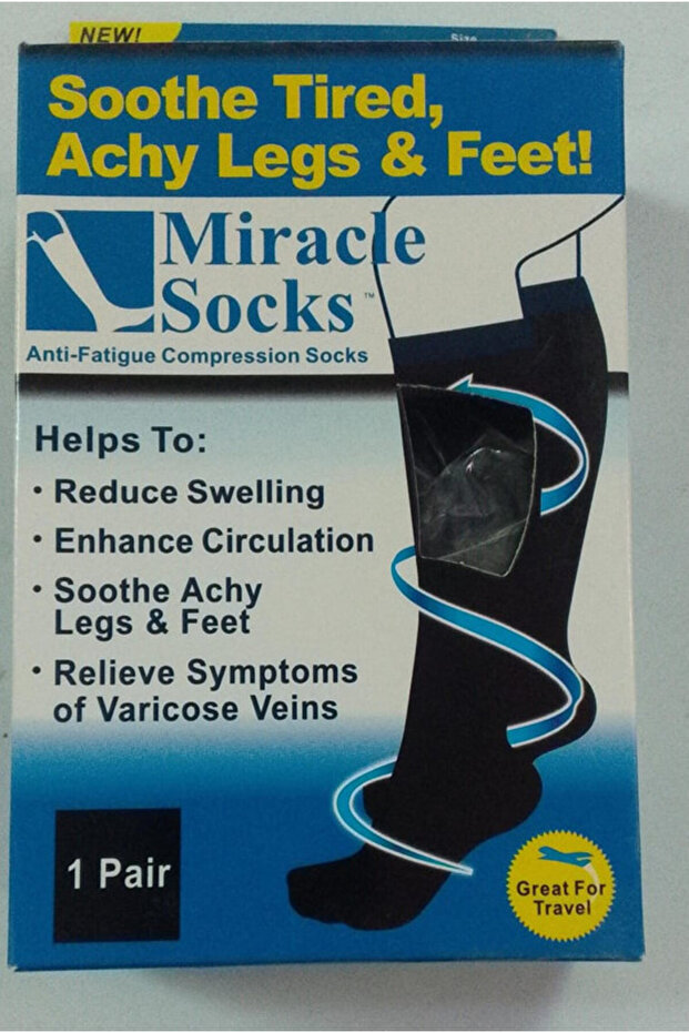 Black Medium Compression Socks Below the Knee - 2