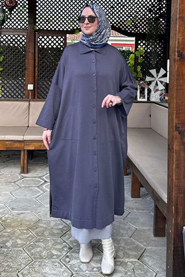 Panço Triko Hırka Antrasit - 4