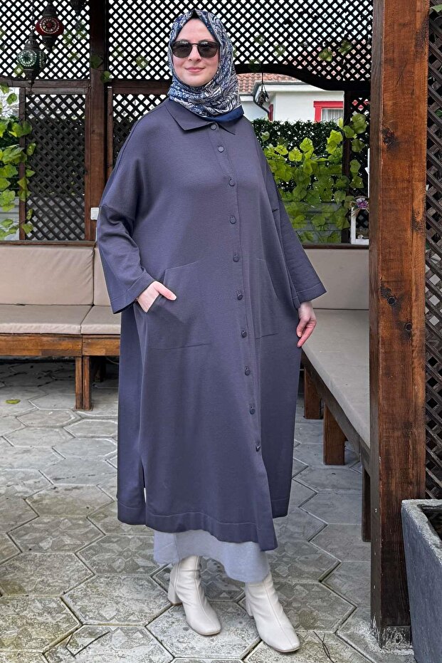 Panço Triko Hırka Antrasit - 6