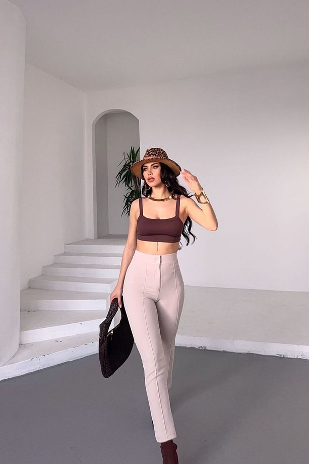 MNG Model Ön Arka Çimalı Dar Paça Pantolon - 5