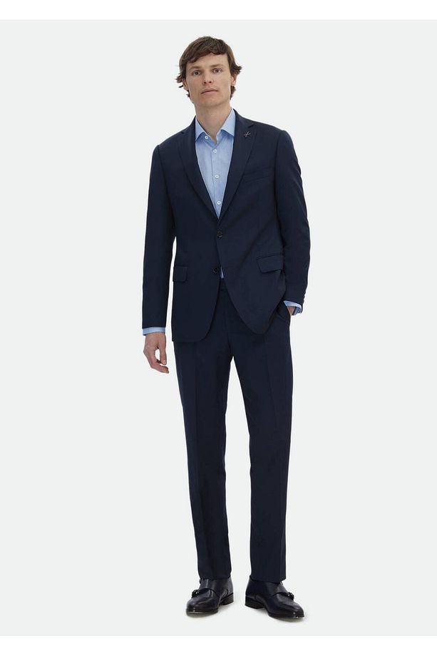 Saks Düz Regular Fit %100 Yün Takım Elbise - 2